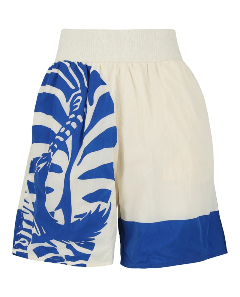 Bottega Veneta Tropical Print Shorts Ivory Blue