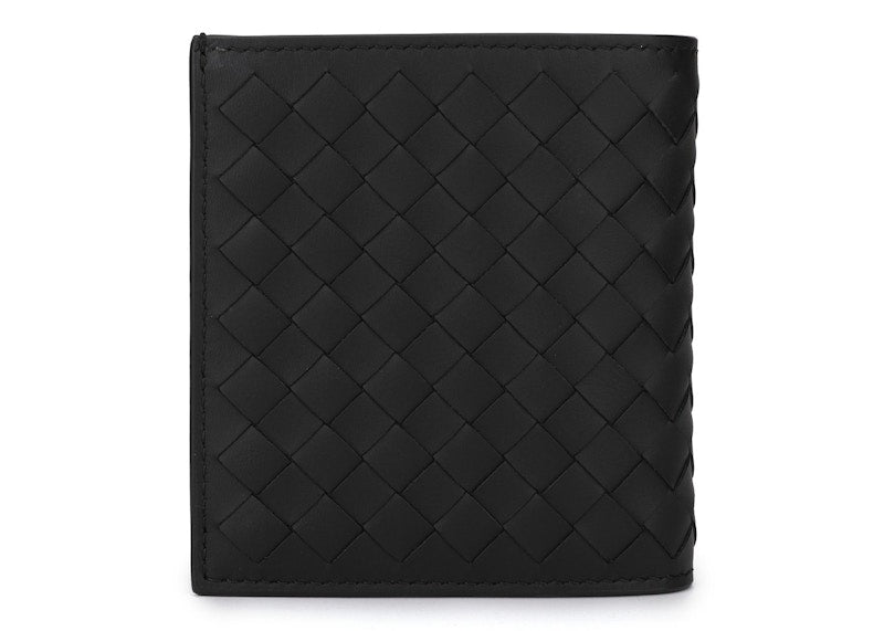 Bottega Veneta Woven Leather Card Holder Black