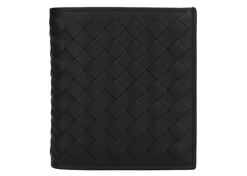 Bottega Veneta Woven Leather Card Holder Black