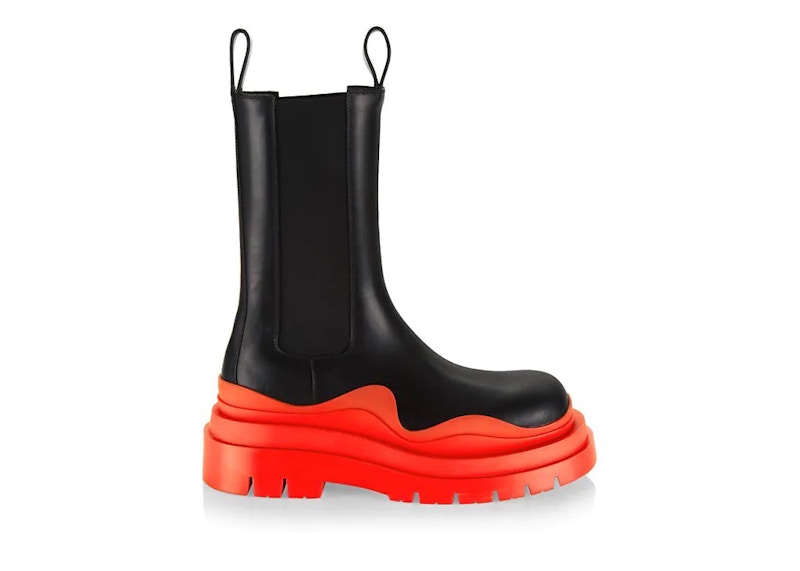 Bottega Venetta Tire Boot Black Orange