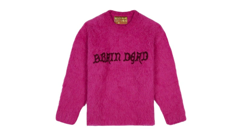 Brain Dead Boxy Knit Sweater Fuchsia