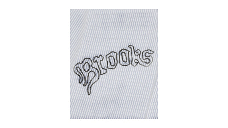 Brain Dead Brooks Brothers California Embroidered Striped Oxford Button Up Shirt Blue
