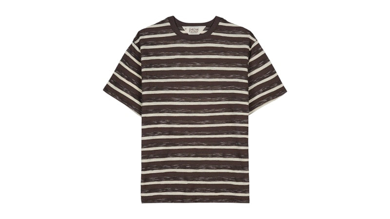 Brain Dead Casey Striped T-Shirt Brown