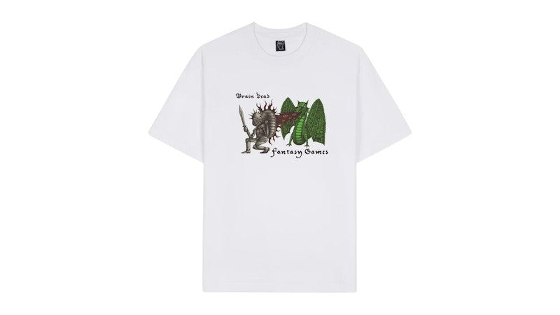 Brain Dead Fantasy Games Dungeon Crawler T-Shirt White