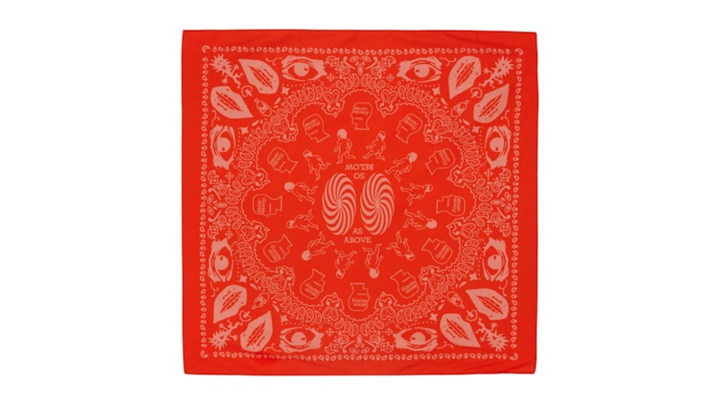 Brain Dead Logohead Paisley Bandana Burgundy