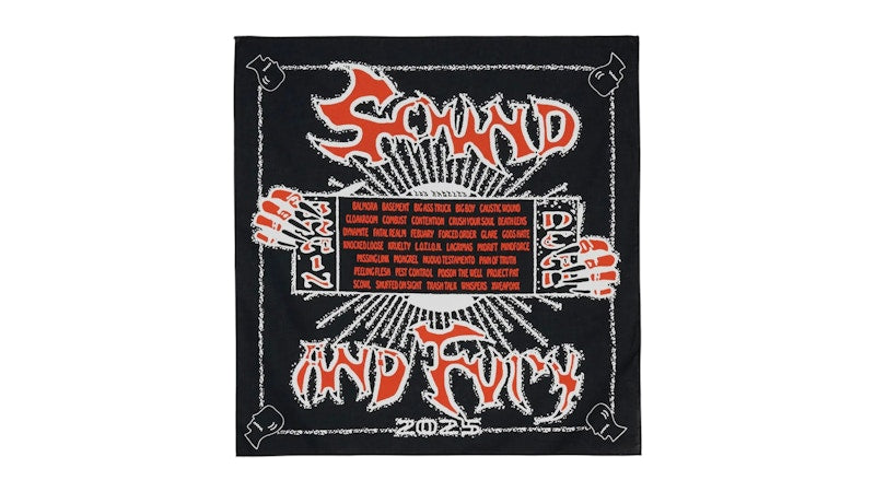 Brain Dead Sound & Fury 2025 Lineup Bandana Black