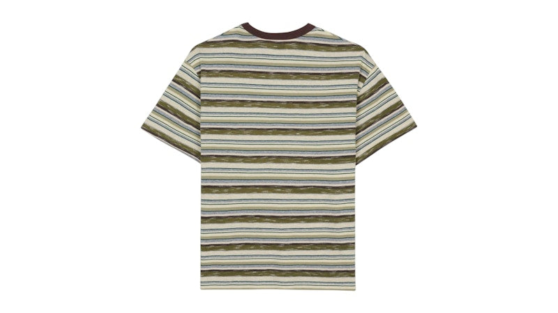 Brain Dead Toni Stripe T-Shirt Olive/Multi