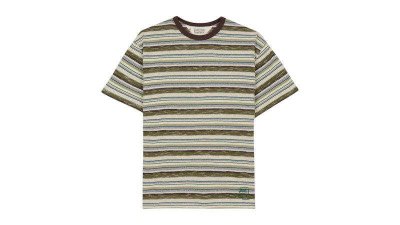 Brain Dead Toni Stripe T-Shirt Olive/Multi