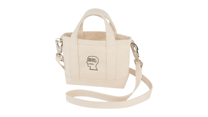 Brain Dead x Steele Logohead Canvas Mini Tote Natural