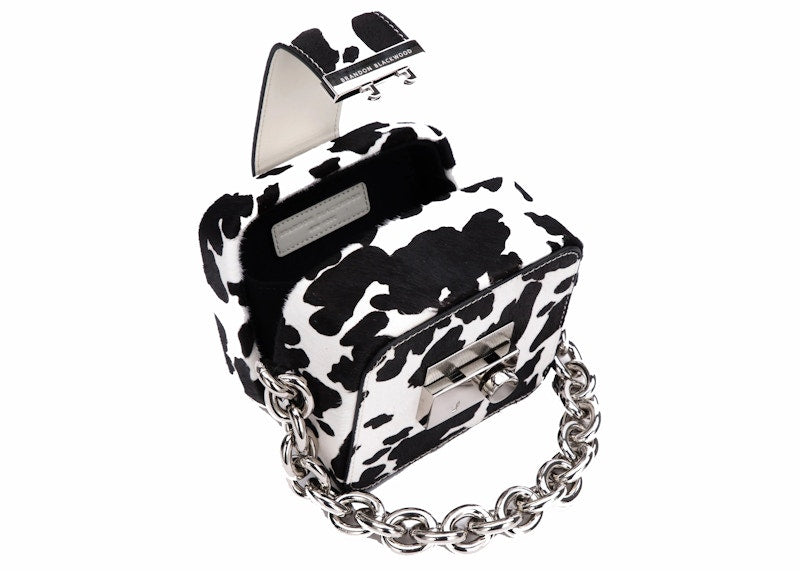 Brandon Blackwood Caro Buckle Bag Cow Print Ponyhair