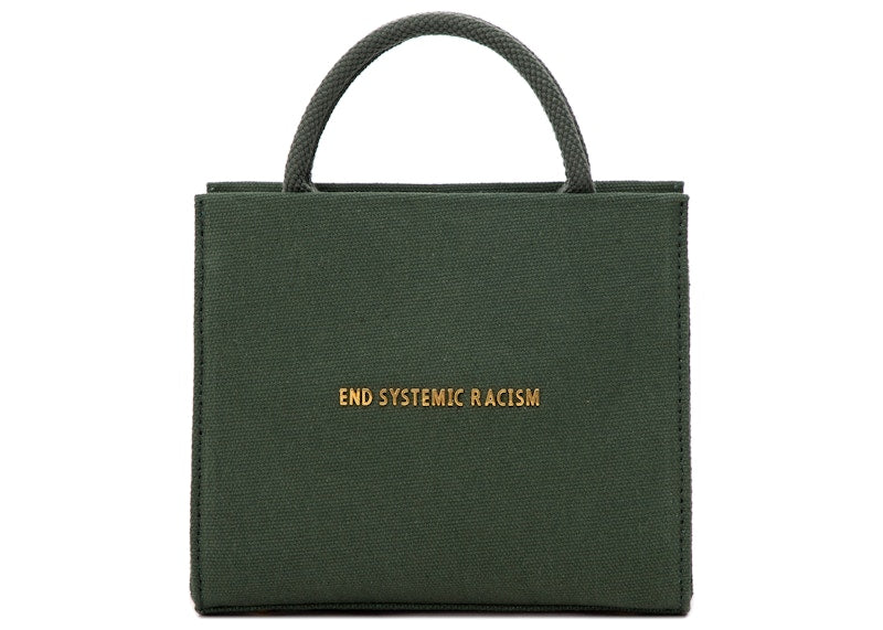Brandon Blackwood "End Systemic Racism" ESR Tote Canvas Hunter Green