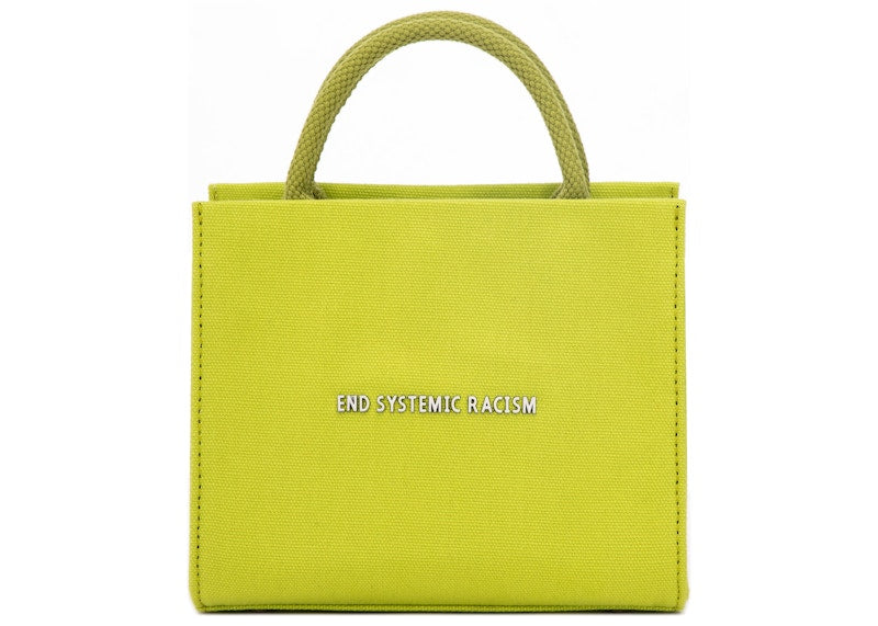 Brandon Blackwood "End Systemic Racism" ESR Tote Canvas Lime Green