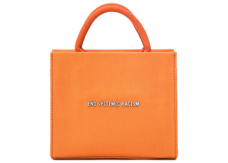 Brandon Blackwood "End Systemic Racism" ESR Tote Canvas Orange