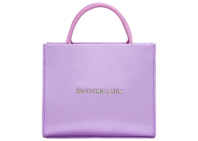 Brandon Blackwood "End Systemic Racism" ESR Tote Satin Soft Purple