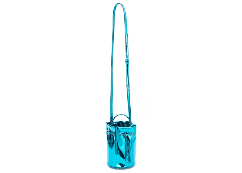 Brandon Blackwood Kamal Bucket Bag Blue Metallic Mirror