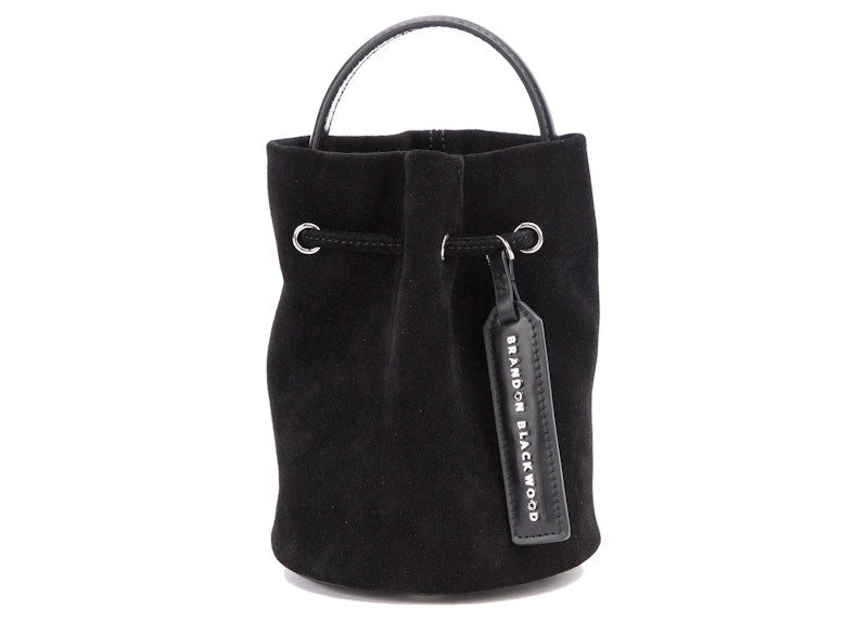 Brandon Blackwood Kamal Bucket Bag Suede Black