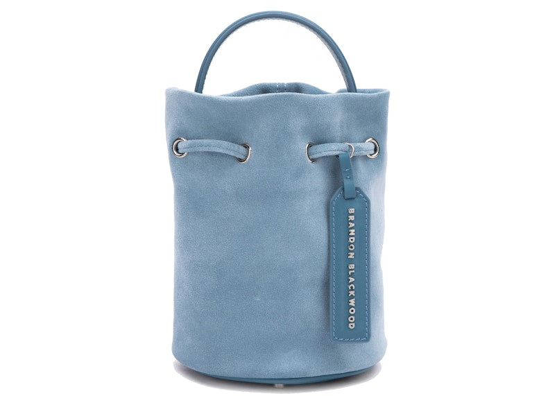 Brandon Blackwood Kamal Bucket Bag Suede Blue