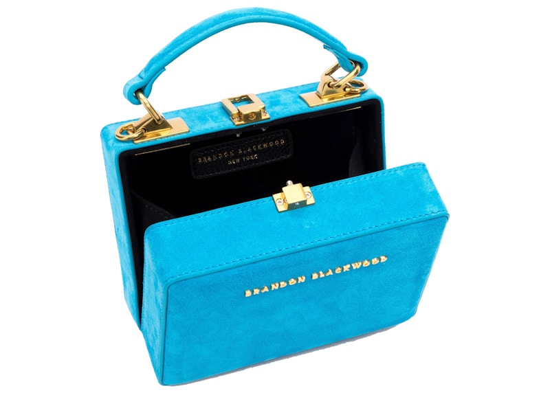 Brandon Blackwood Mini Kendrick Trunk Aqua Blue/Gold