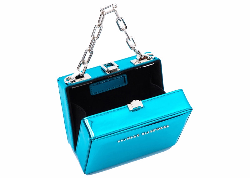 Brandon Blackwood Mini Kendrick Trunk Blue Metallic Mirror