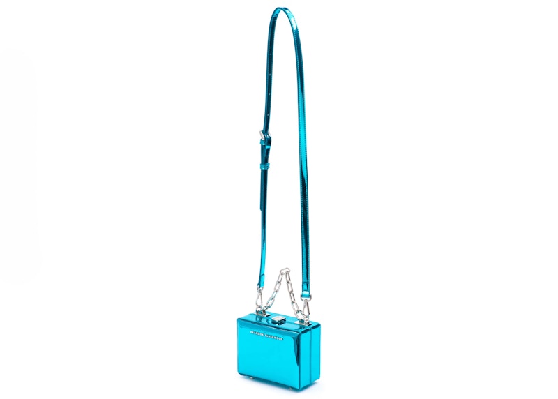 Brandon Blackwood Mini Kendrick Trunk Blue Metallic Mirror