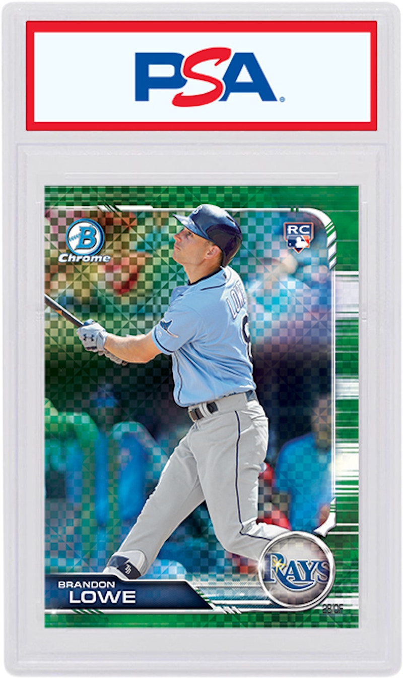 Brandon Lowe 2019 Bowman Chrome X Rookie Green X-Fractor /31 #10 (PSA or BGS Graded)