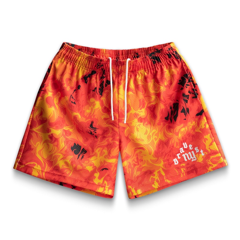 Bravest Studios Flame Shorts Red/Orange