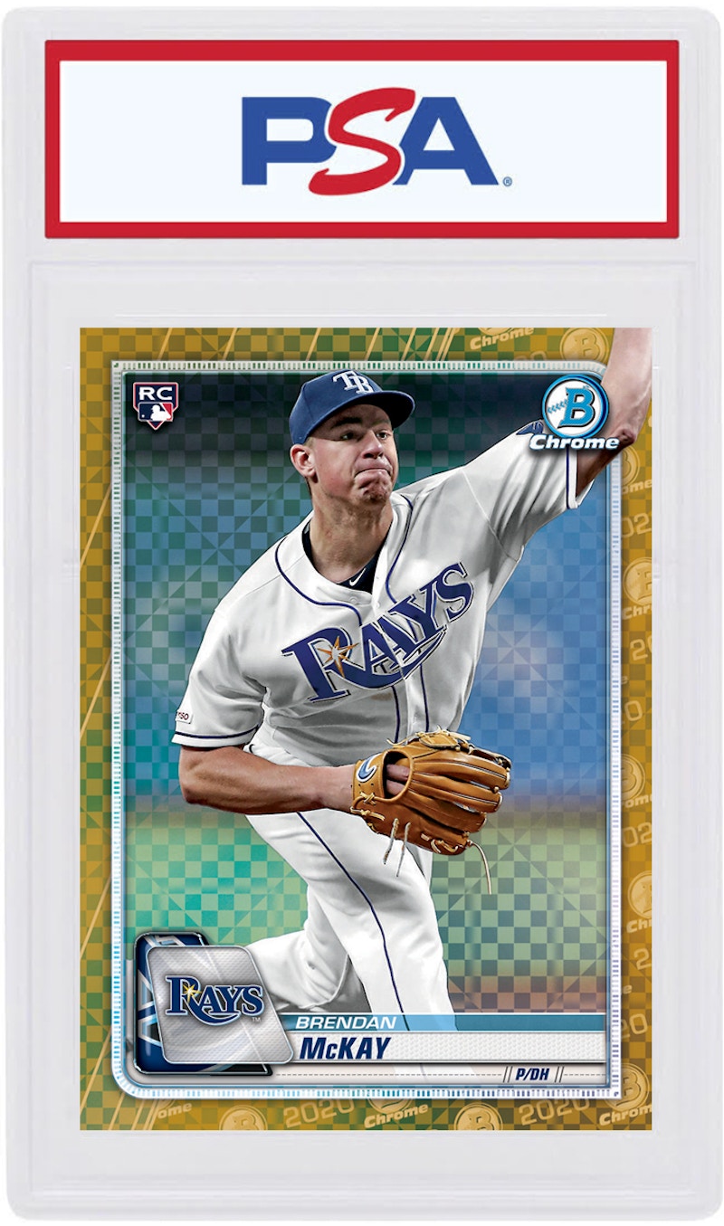 Brendan McKay 2020 Bowman Chrome X Rookie Gold X-Fractor /3 #80 (PSA or BGS Graded)