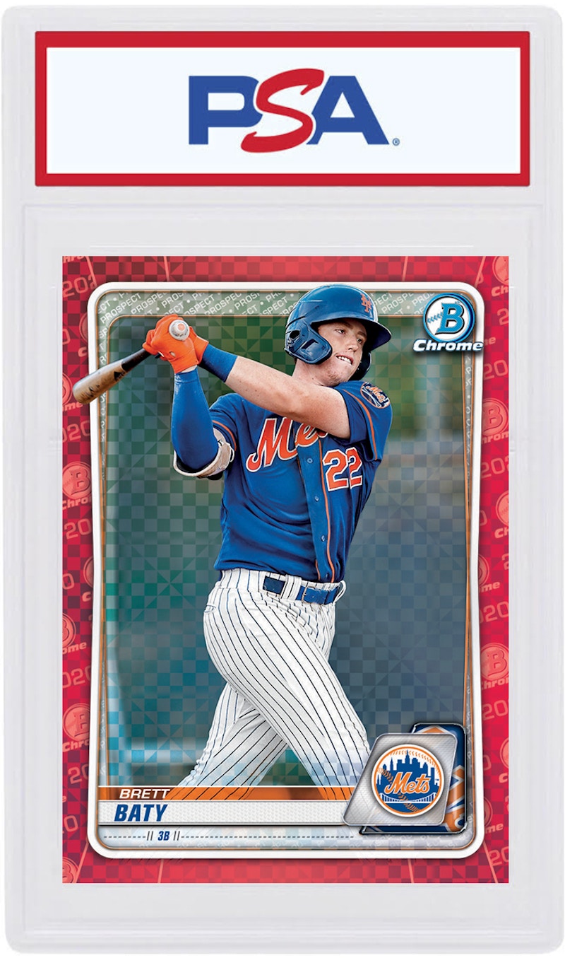 Brett Baty 2020 Bowman Chrome X Red X-Fractor 1/1 #BCP-247 (PSA or BGS Graded)