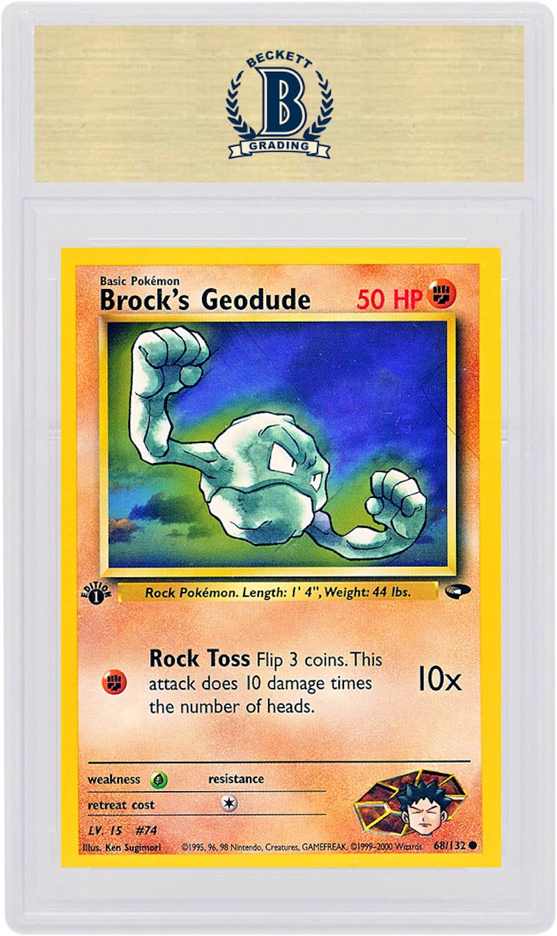 Brock's Geodude 2000 Pokemon TCG Gym Challenge 1st Edition #68/132 (PSA or BGS Graded)