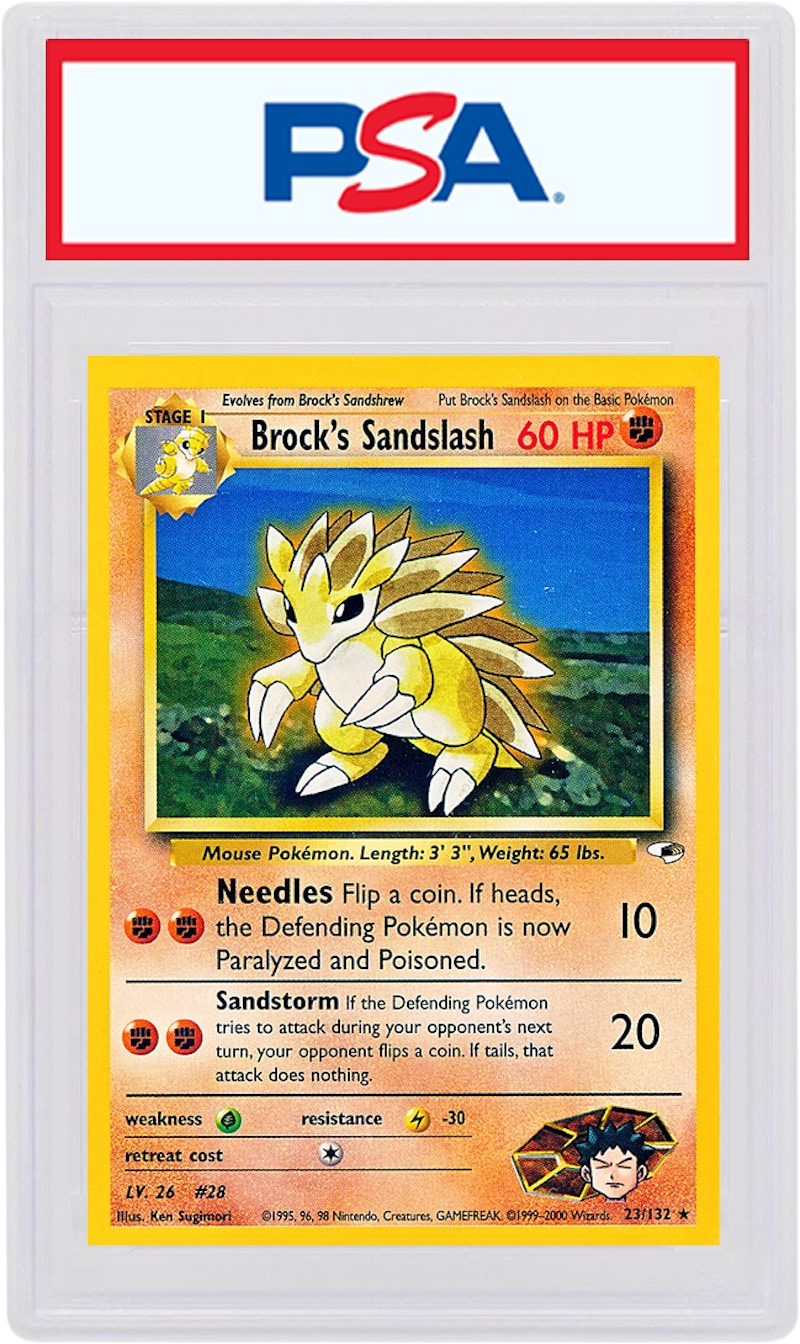 Brock's Sandslash 2000 Pokemon TCG Gym Heroes #23/132 (PSA or BGS Graded)