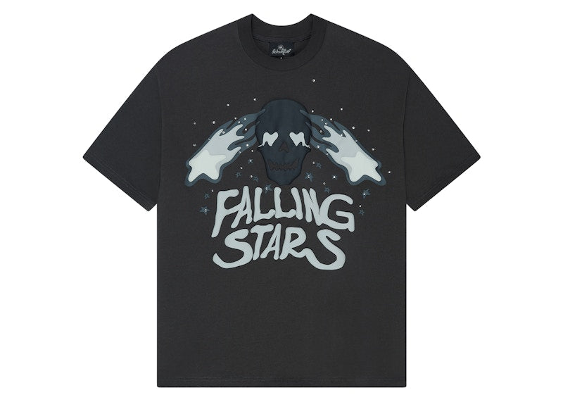 Broken Planet Falling Stars T-Shirt Soot Black