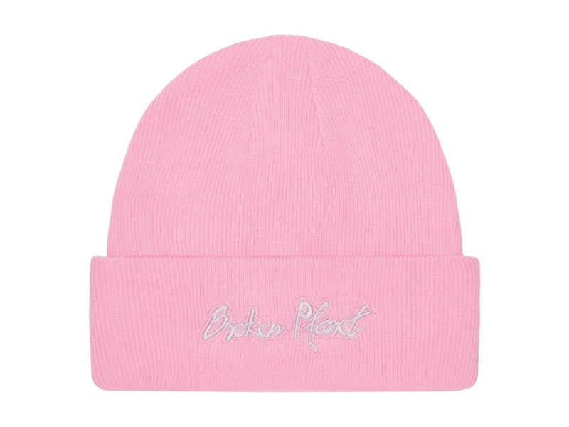 Broken Planet Fold Over Beanie Pink