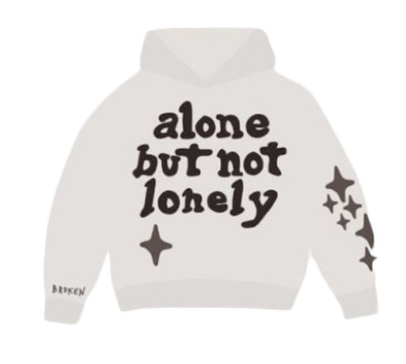 Broken Planet Alone But Not Lonely Hoodie White