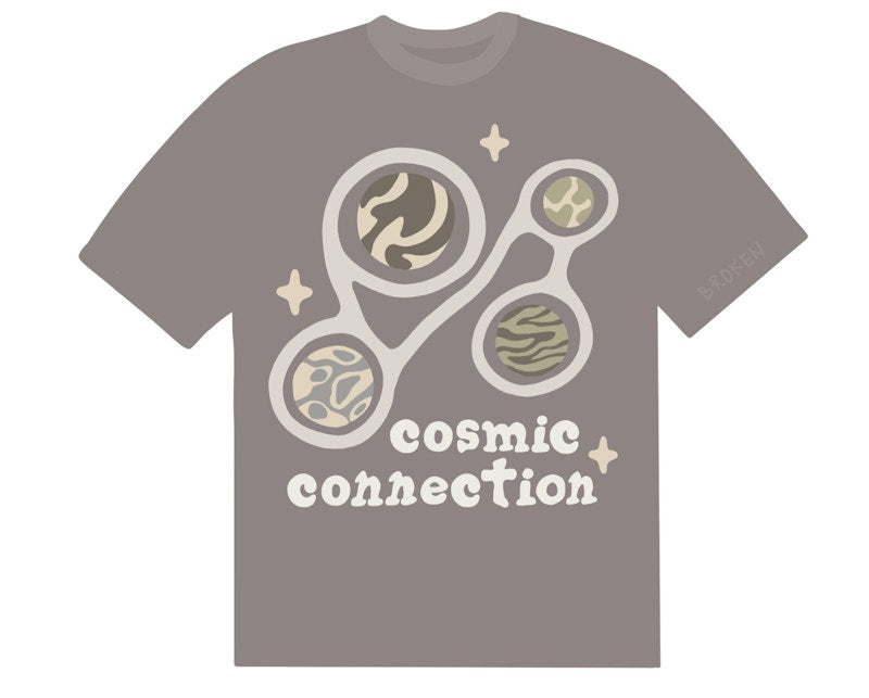 Broken Planet Cosmic Connection T-shirt Taupe
