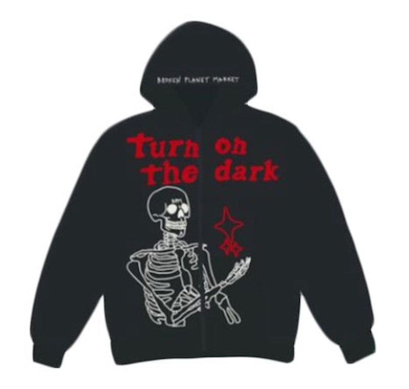 Broken Planet Dark Hours Zip Up Hoodie Black