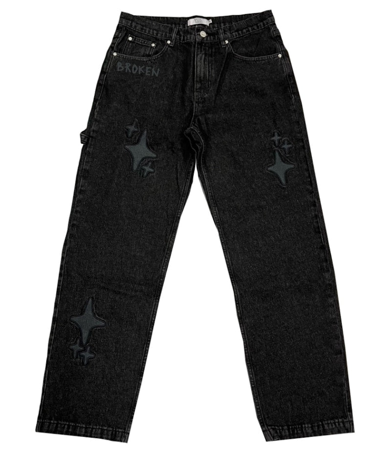 Broken Planet Multi-Star Jeans Washed Black
