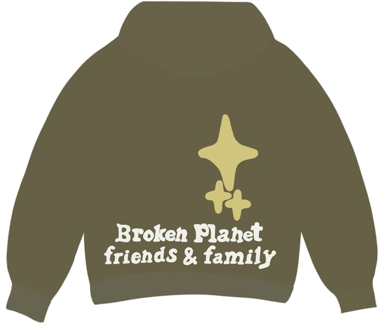 Broken Planet Universal Laws Hoodie Olive