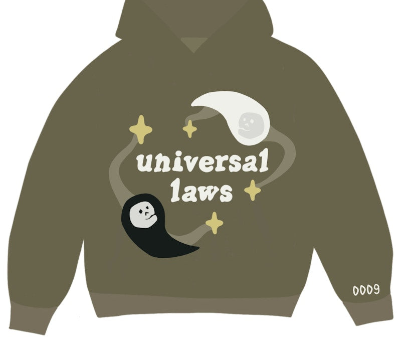 Broken Planet Universal Laws Hoodie Olive