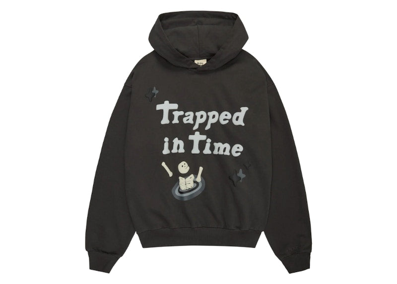 Broken Planet Trapped In Time Hoodie Soot Black