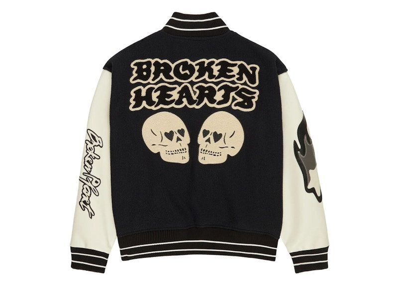 Broken Planet Varsity Jacket Black/White