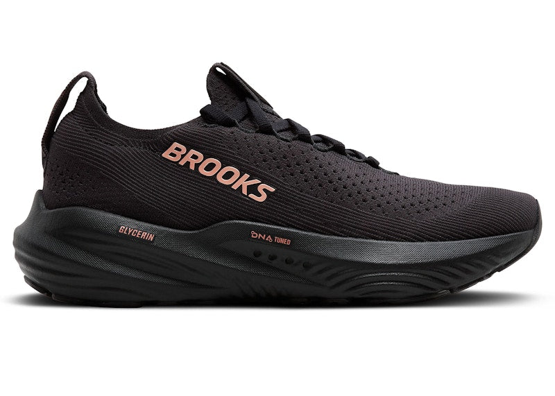Brooks Glycerin StealthFit 22 Black Grey Rose Gold (Women's)