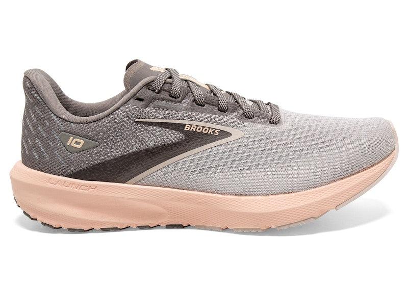 Brooks Launch 10 Grey Crystal Grey Pale Peach (Women's)