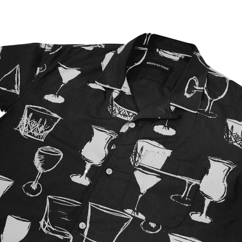 Brownstone Club Collar Shirt Black