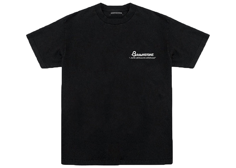 Brownstone Embroidered Cut & Sew Readymade T-Shirt Black