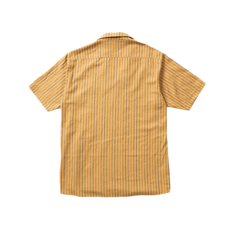 Brownstone Striped Club Collar Shirt Honey