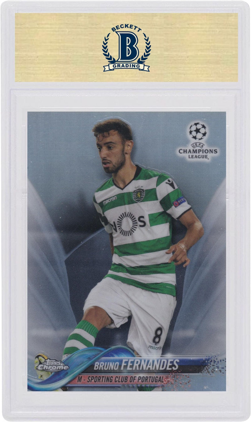 Bruno Fernandes 2018 Topps Chrome UEFA Champions League Refractor #66 (PSA or BGS Graded)