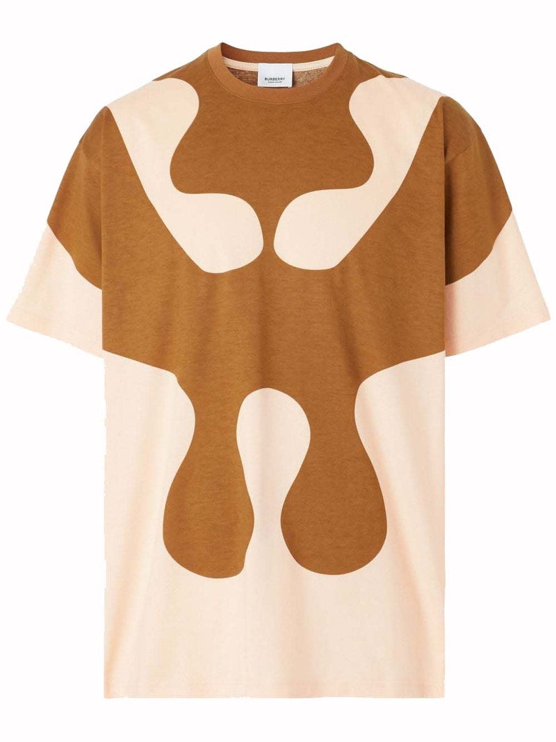 Burberry Abstract Print T-Shirt Brown