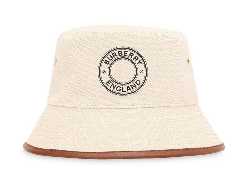 Burberry Archway Logo Applique Bucket Hat Natural