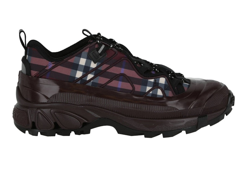 Burberry Arthur Low-Top Check Sneaker Dark Brown Red