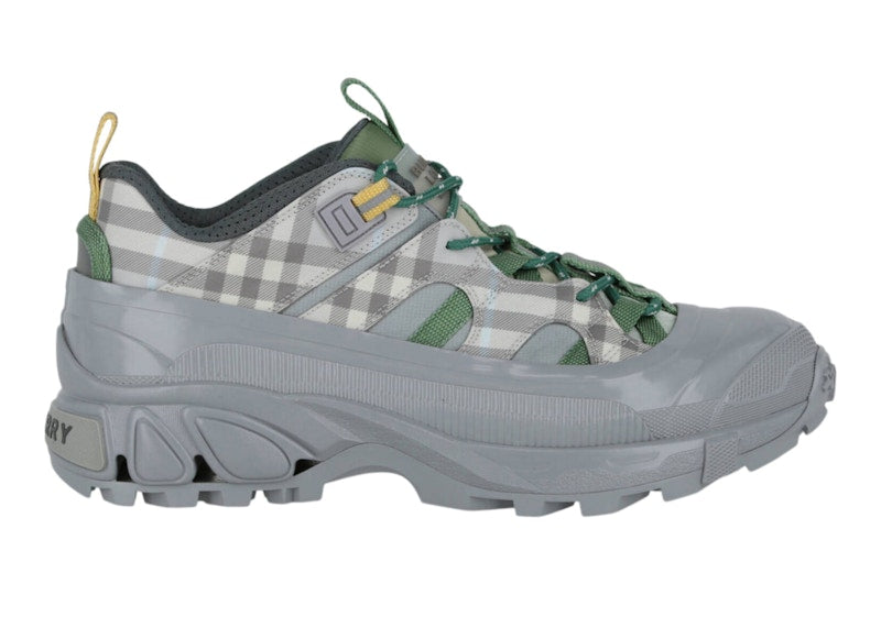 Burberry Arthur Low-Top Check Sneaker Grey Green